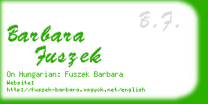 barbara fuszek business card